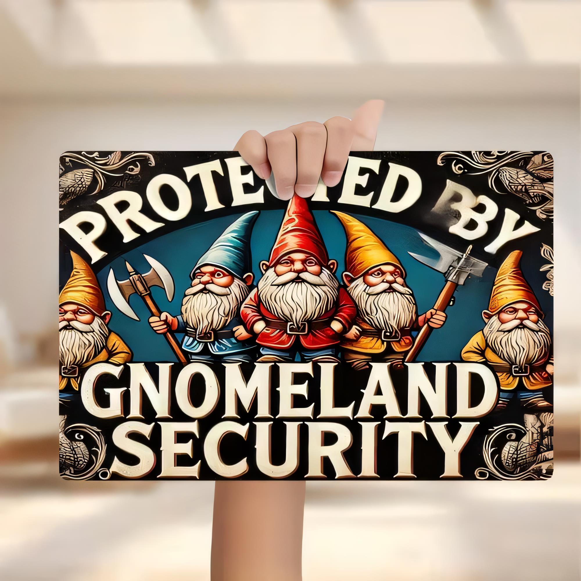 Home Security Bars - Placa de Metal, Protegido Pela Segurança