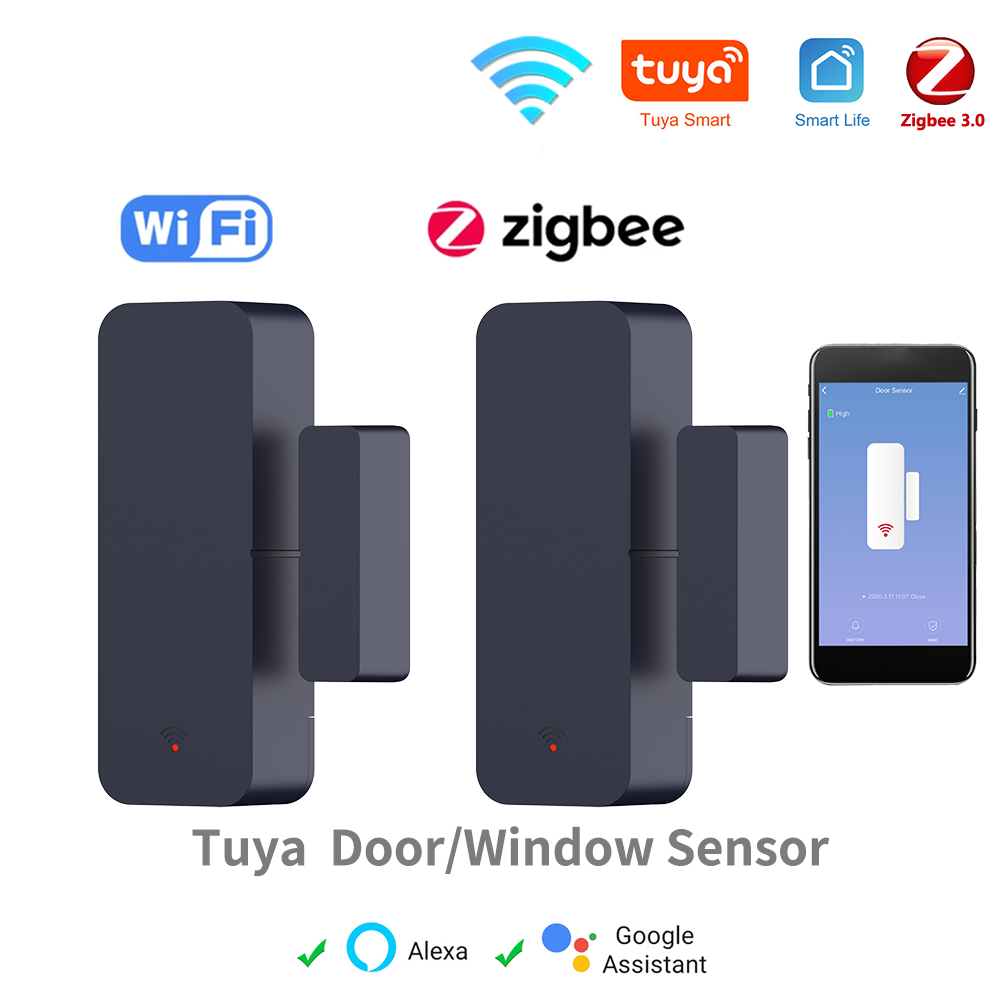 Home Security Technology - Tuya Zigbee-Sensor de Porta Magnética, Sensor