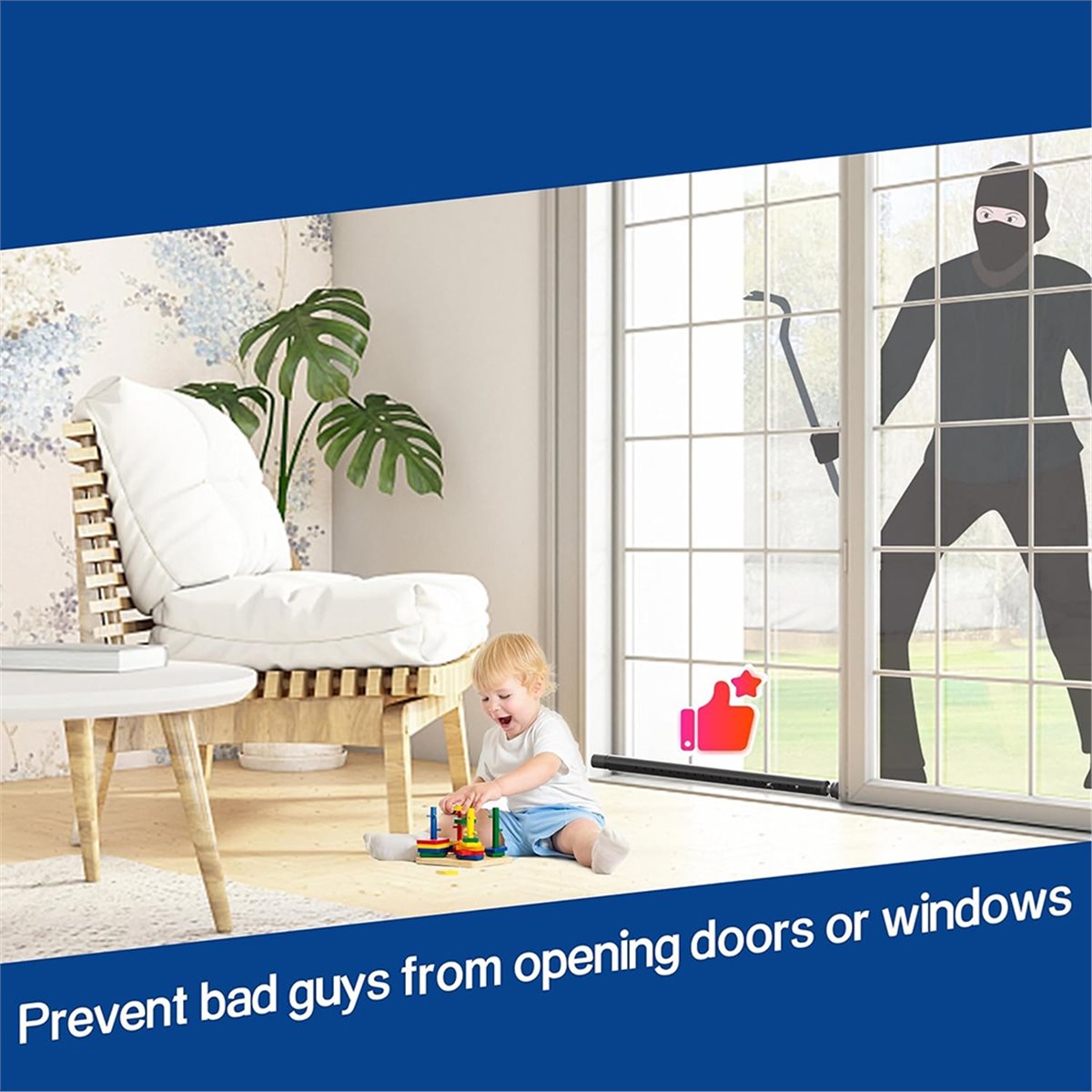 Home Security Bars - Barra de Segurança para Porta Deslizante