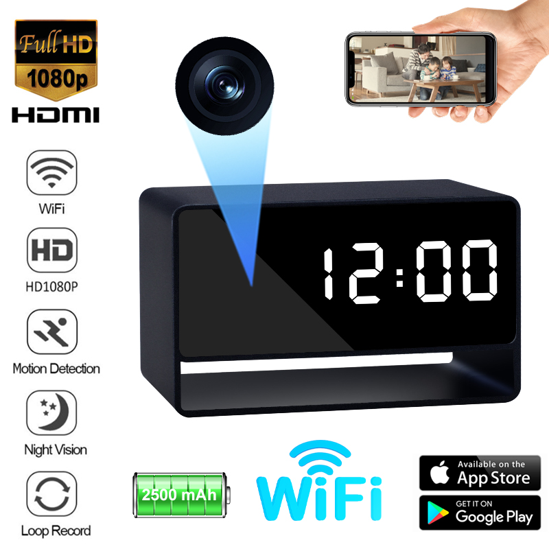 Hidden Camera Clock - 1080p wifi câmera relógio digital mini