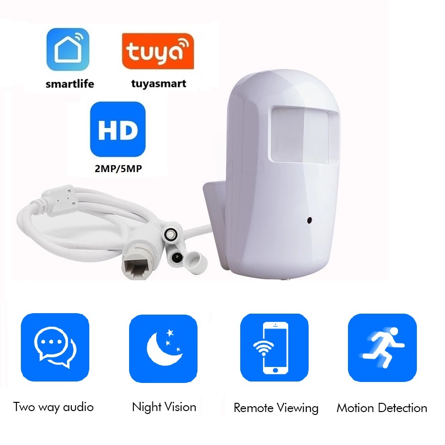 Hidden Camera Clock - Mini câmera ip wi-fi tuya, 2mp,