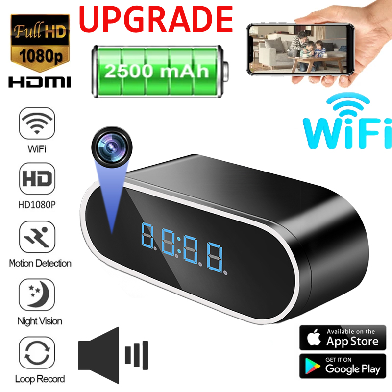 Hidden Camera Clock - Atualizar 2500mah 1080p mini câmera relógio