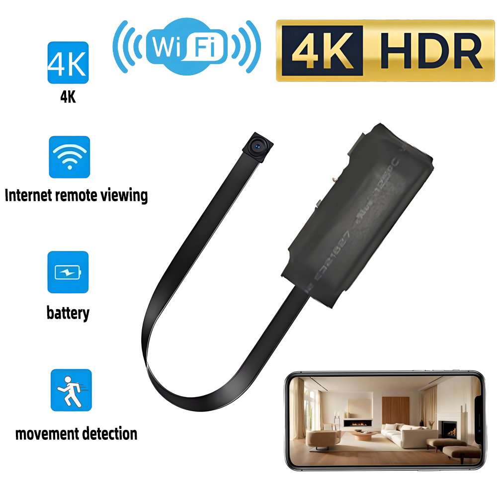 Hidden Camera Clock - Suporta Câmera Mini WiFi HD 4K,