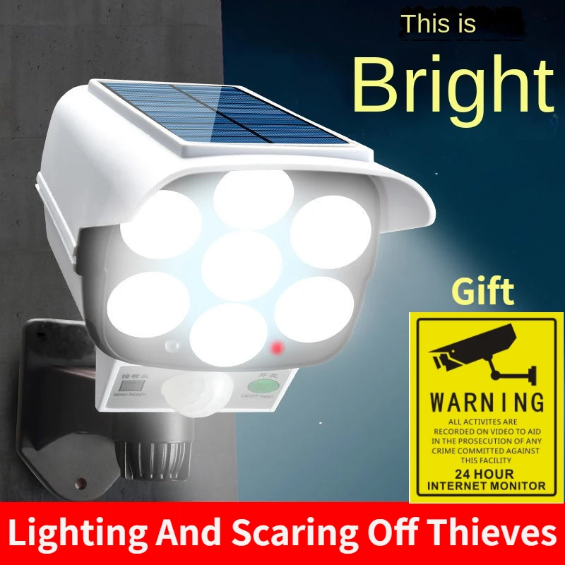 Home Security With Camera - Luz solar ao ar livre sensor