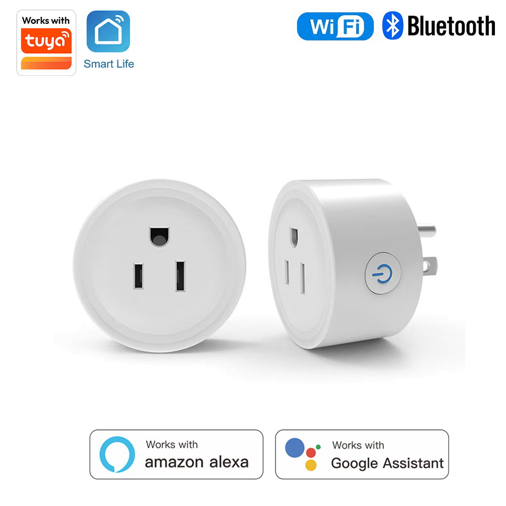 Home Security Technology - Tomada Inteligente Redonda Tuya Padrão EUA