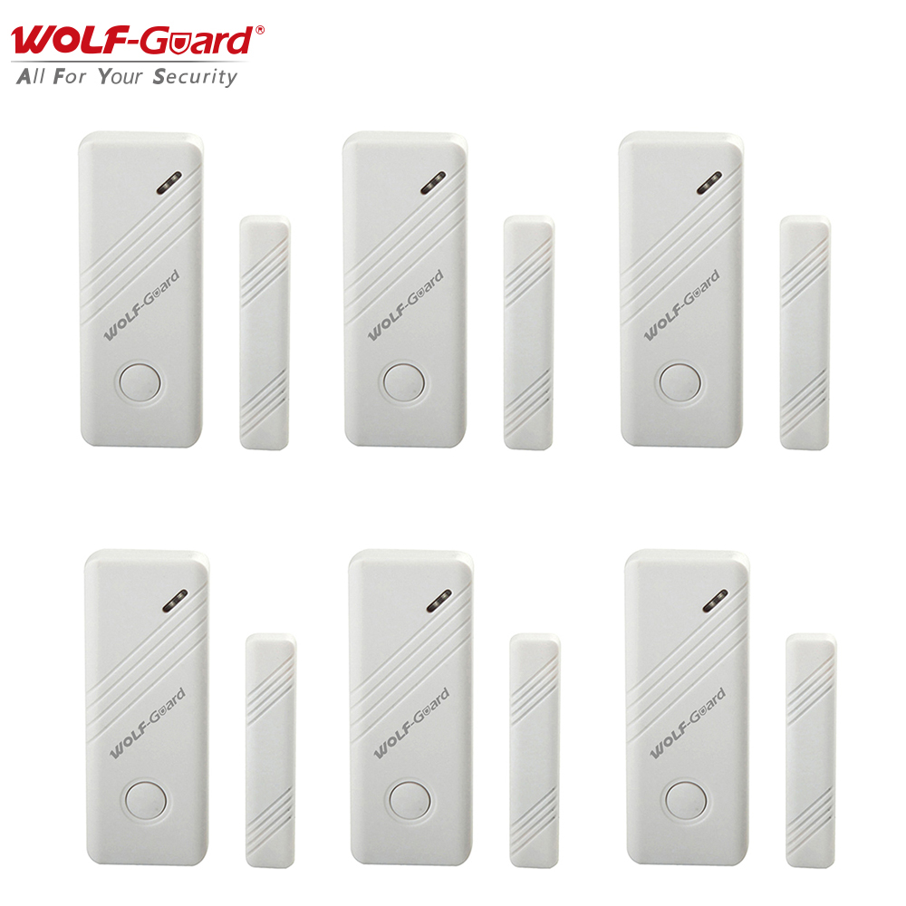 Home Security Diy - 6 x wolf-guard sensor magnético de