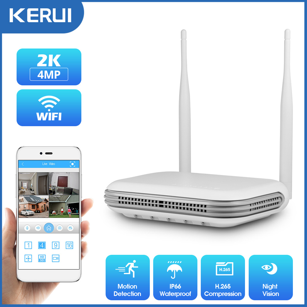Nvr Kit 8 Channel - Kerui 2k 4mp ao ar livre