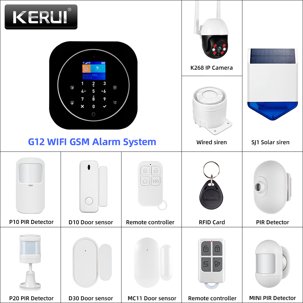 Kerui g12 2g wifi sistema de a - Home Security Diy avaliação e preço