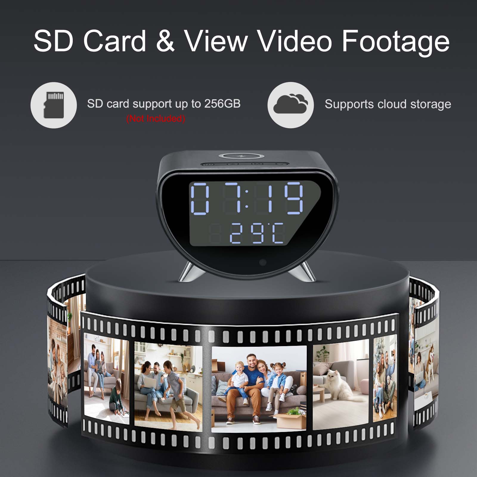 Câmera de relógio wi-fi com ca - Hidden Camera Clock avaliação e preço