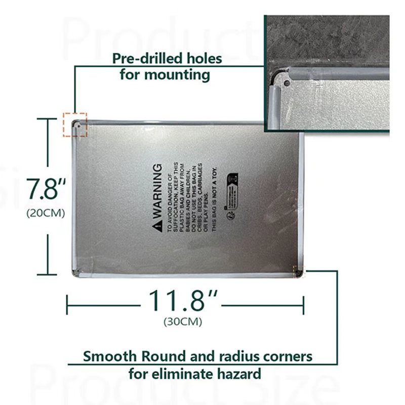 Placa de Metal Plana 2D Vintag - Home Security Bars avaliação e preço