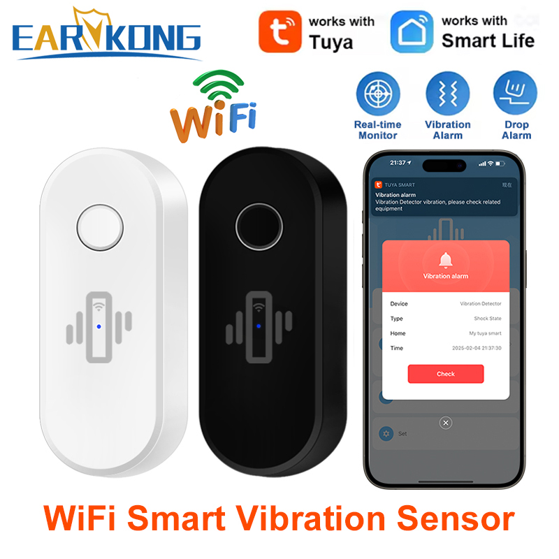 Tuya wifi detector de vibração - Window Alarm Sensor avaliação e preço