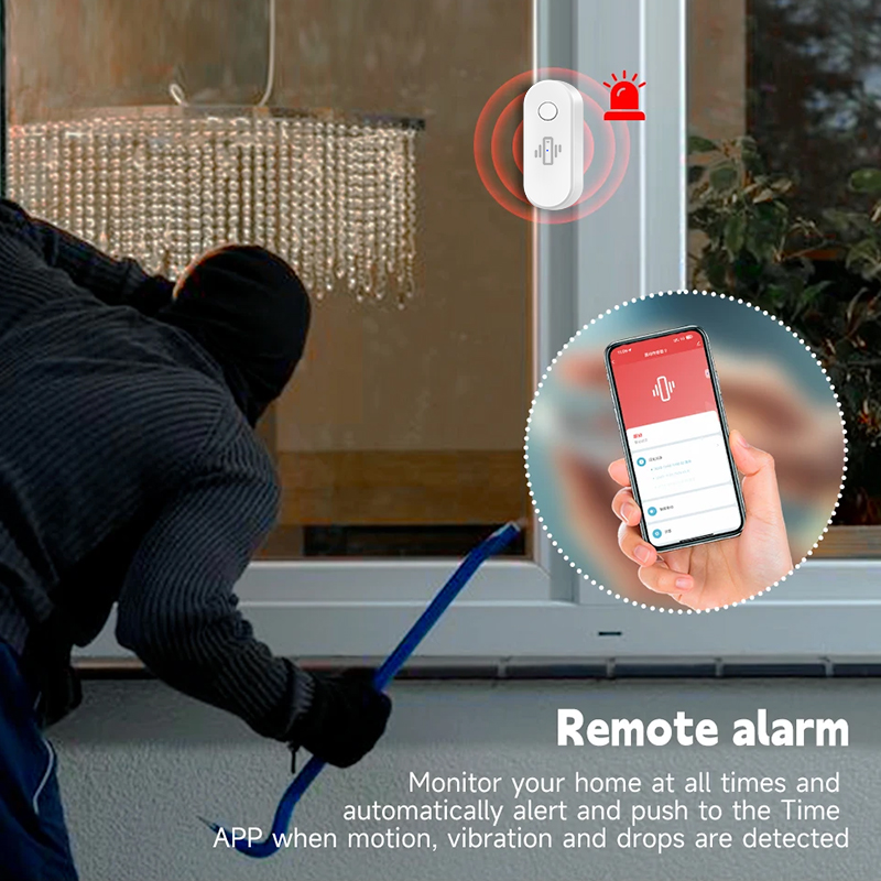 Tuya wifi detector de vibração - Window Alarm Sensor avaliação e preço