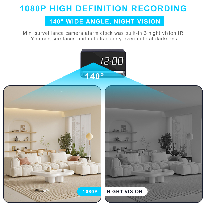 1080p wifi câmera relógio digi - Hidden Camera Clock avaliação e preço