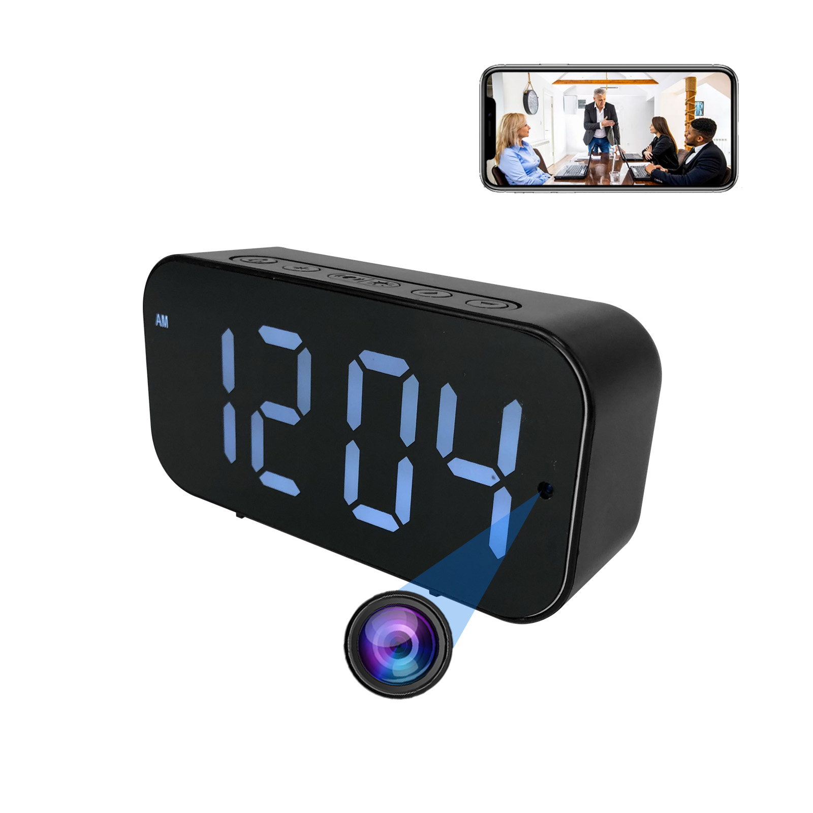 Câmera de relógio Wi-Fi com HD - Hidden Camera Clock avaliação e preço