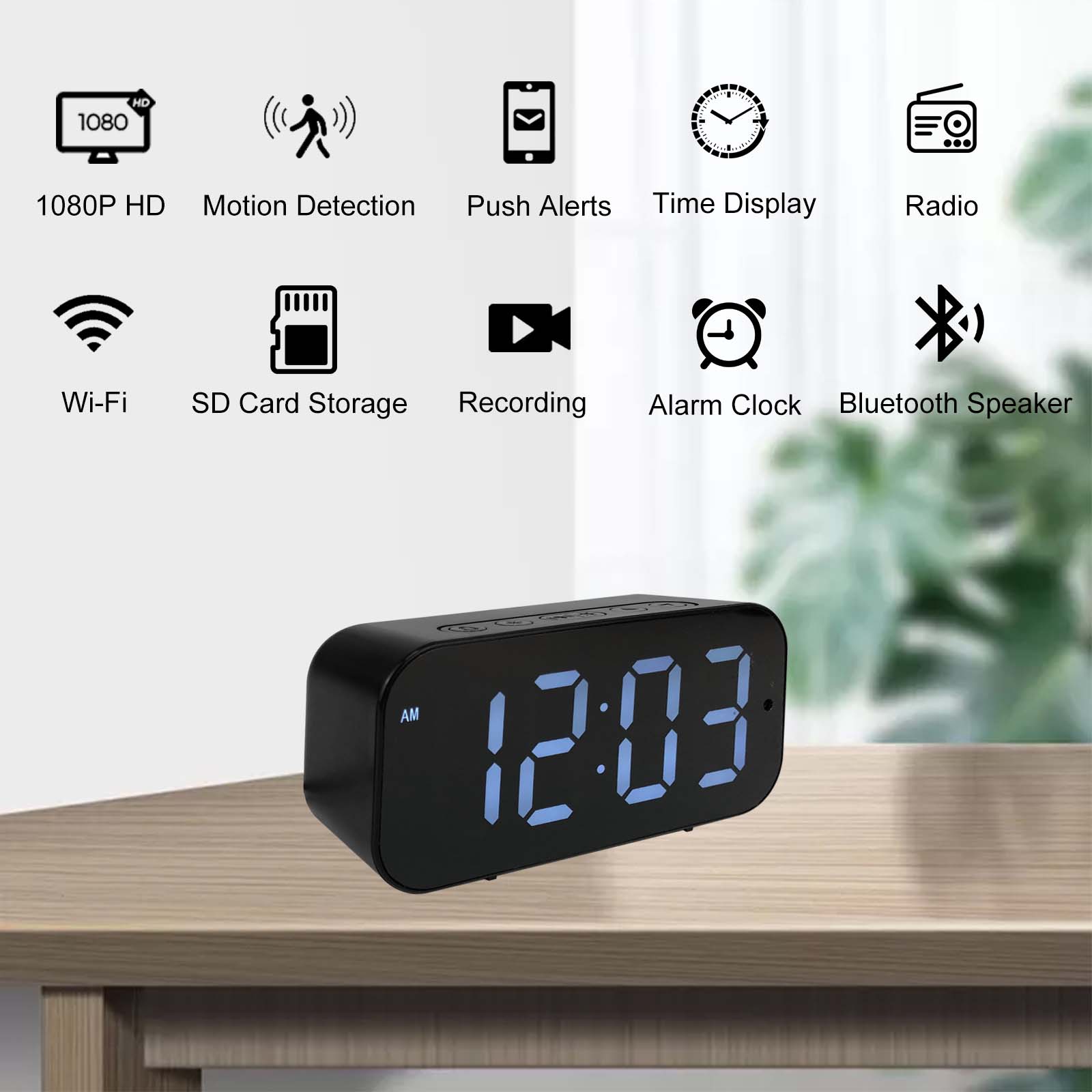 Câmera de relógio Wi-Fi com HD - Hidden Camera Clock avaliação e preço