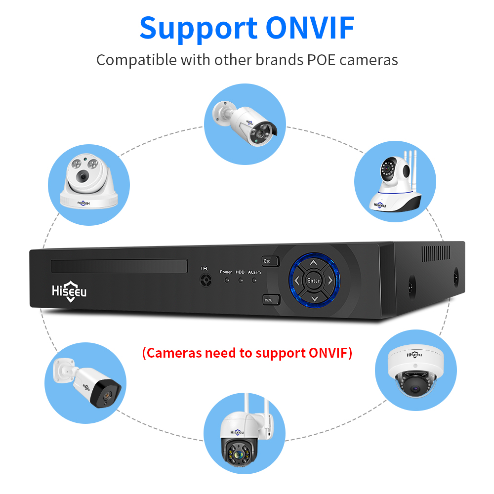 Hiseeu 4ch 10ch 16ch 4k 8mp 5m - Home Security With Camera avaliação e preço
