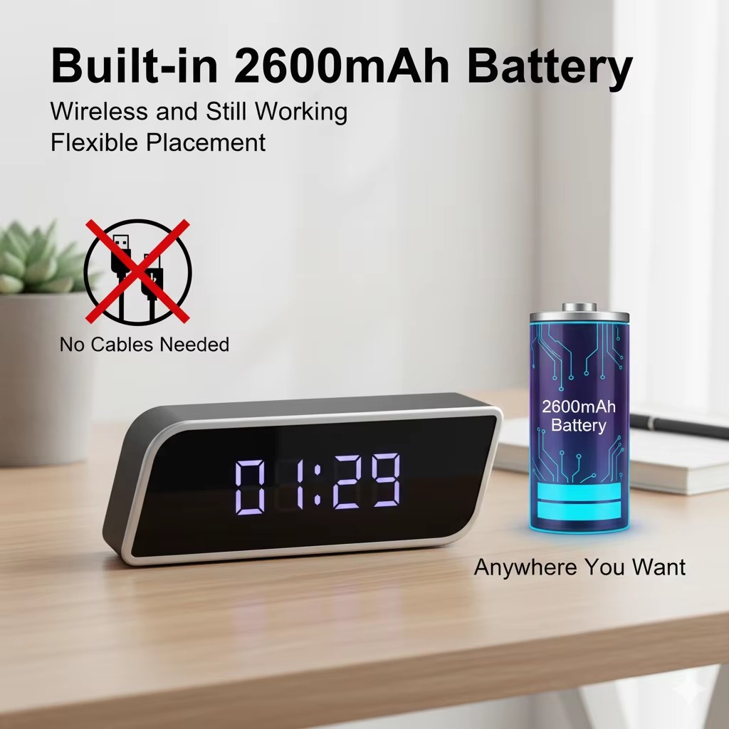 Câmera de relógio digital 1080 - Hidden Camera Clock avaliação e preço