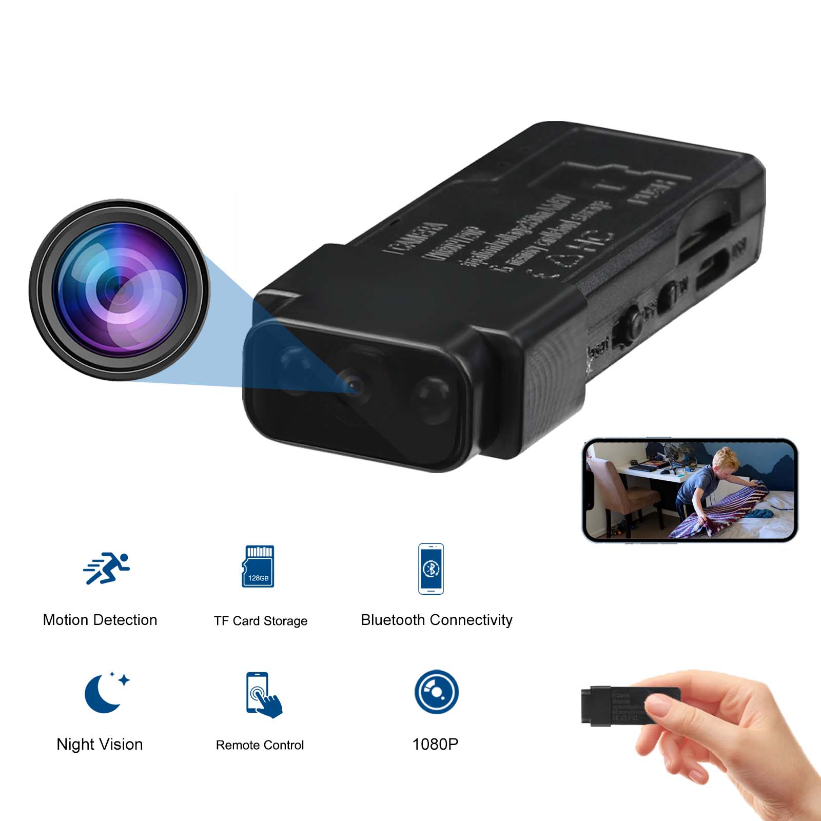 Mini câmera interna pequena wi - Hidden Camera Clock avaliação e preço