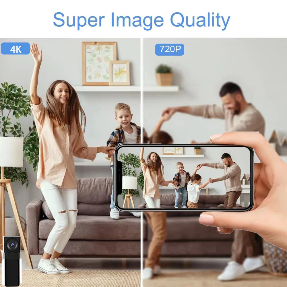 Câmera Mini WiFi 4K HD, Suport - Hidden Camera Clock avaliação e preço