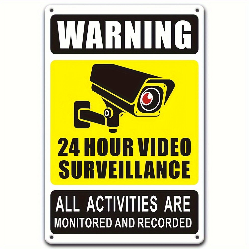 Sinal de aviso de vigilância p - Home Security Diy avaliação e preço