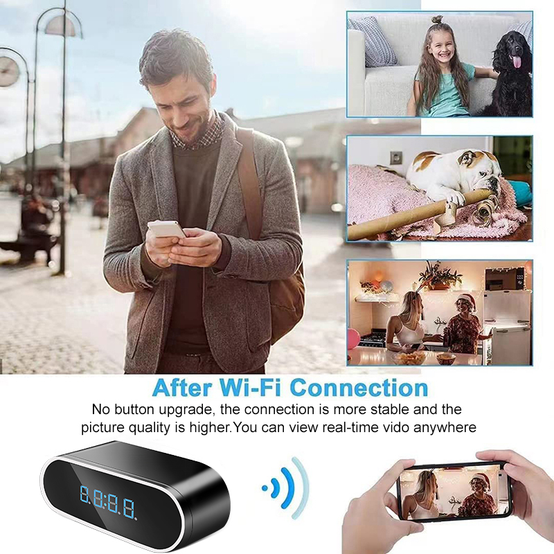 WiFi Mini Clock Camera com Vis - Hidden Camera Clock avaliação e preço
