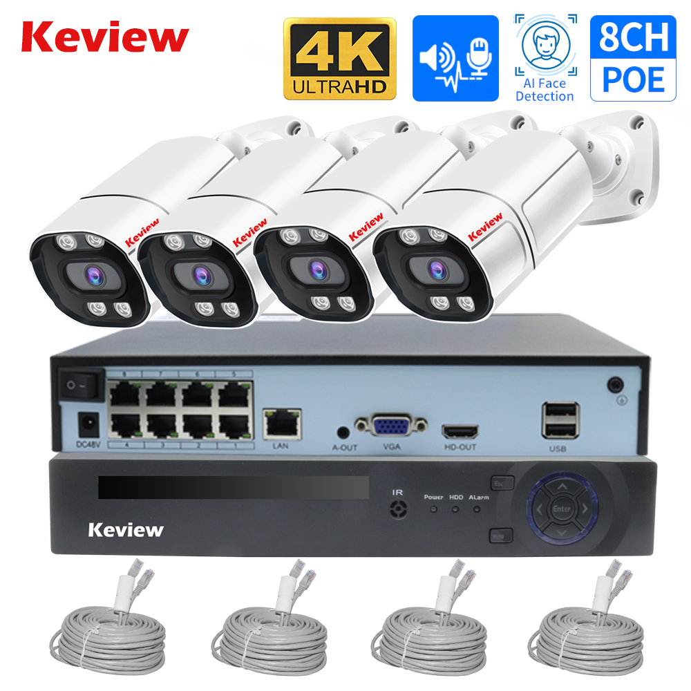 4K 8MP 4MP 8CH POE IP Surveill - Nvr Kit 8 Channel avaliação e preço