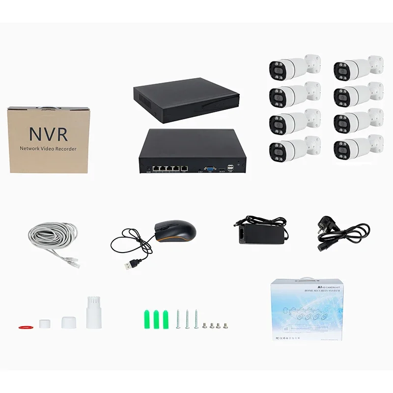 Kit NVR PoE 8CH 5mp H.265 com  - Nvr Kit 8 Channel avaliação e preço