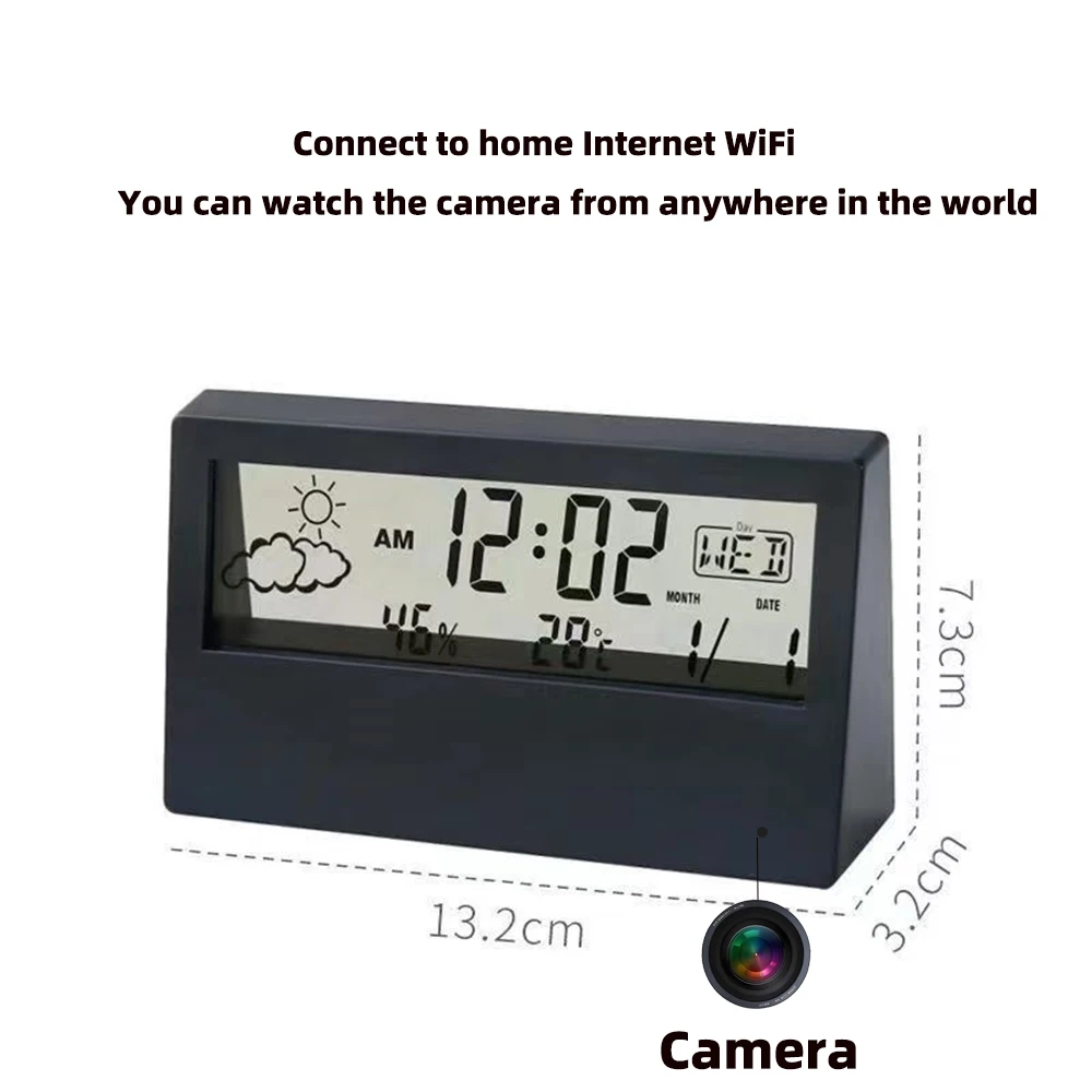 Câmera de Relógio WiFi 4K com  - Hidden Camera Clock avaliação e preço