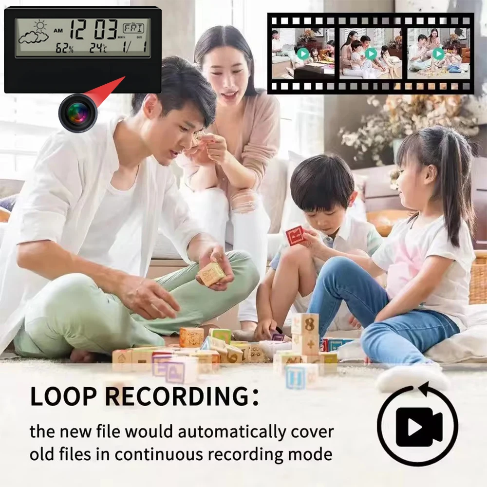 Câmera Mini WiFi HD 4K Nova, S - Hidden Camera Clock avaliação e preço